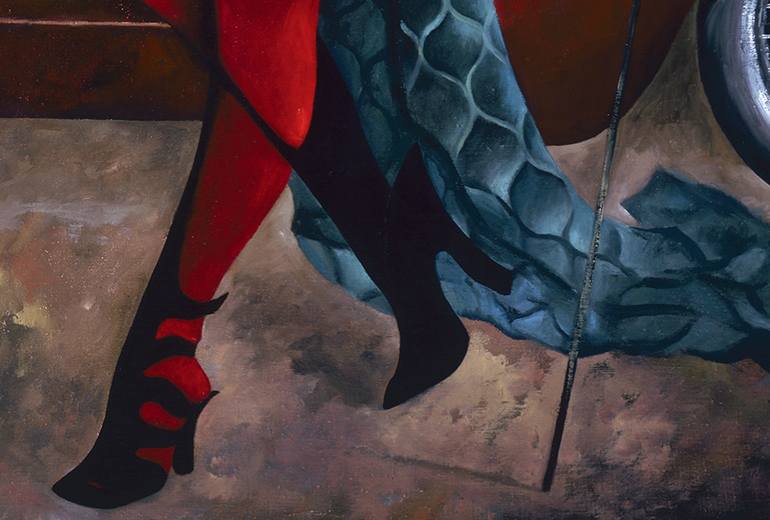 Original Art Deco People Painting by Anya Slonim