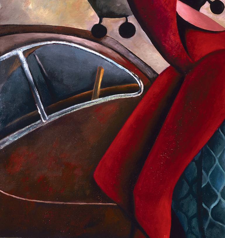 Original Art Deco People Painting by Anya Slonim