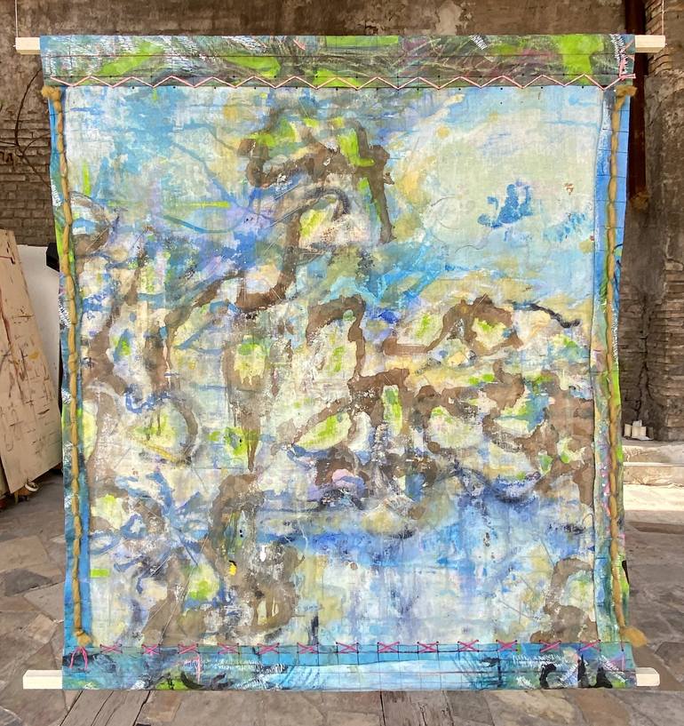 Original Experimental Abstract Painting by Bea Campbell