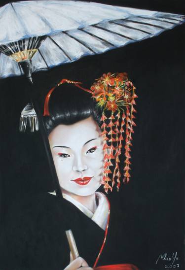 Geisha with umbrella thumb
