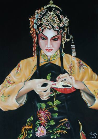Original Realism Women Paintings by Man Yu Fung