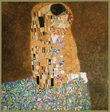 The Kiss. Reproduction from Gustav Klimt thumb