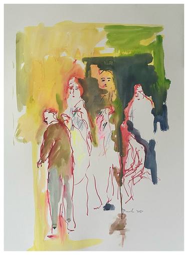 Print of Figurative People Paintings by Peter Crestani