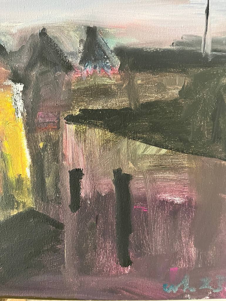 Original Impressionism Architecture Painting by Peter Crestani