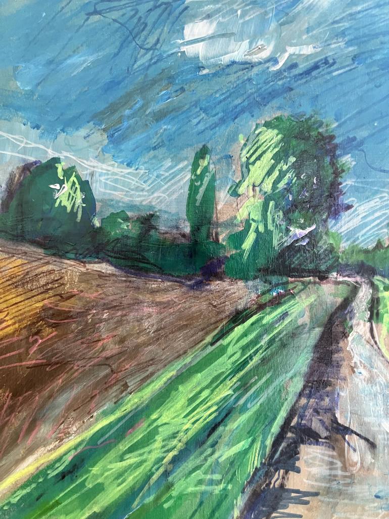 Original Expressionism Landscape Painting by Peter Crestani