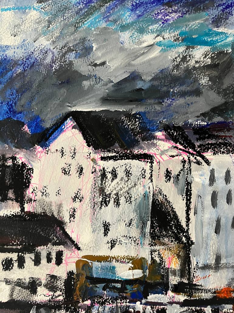 Original Expressionism Cities Painting by Peter Crestani