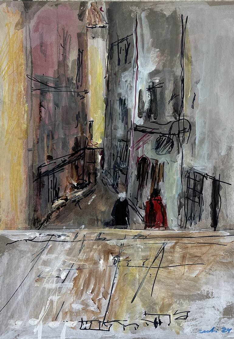 Print of Expressionism Cities Painting by Peter Crestani