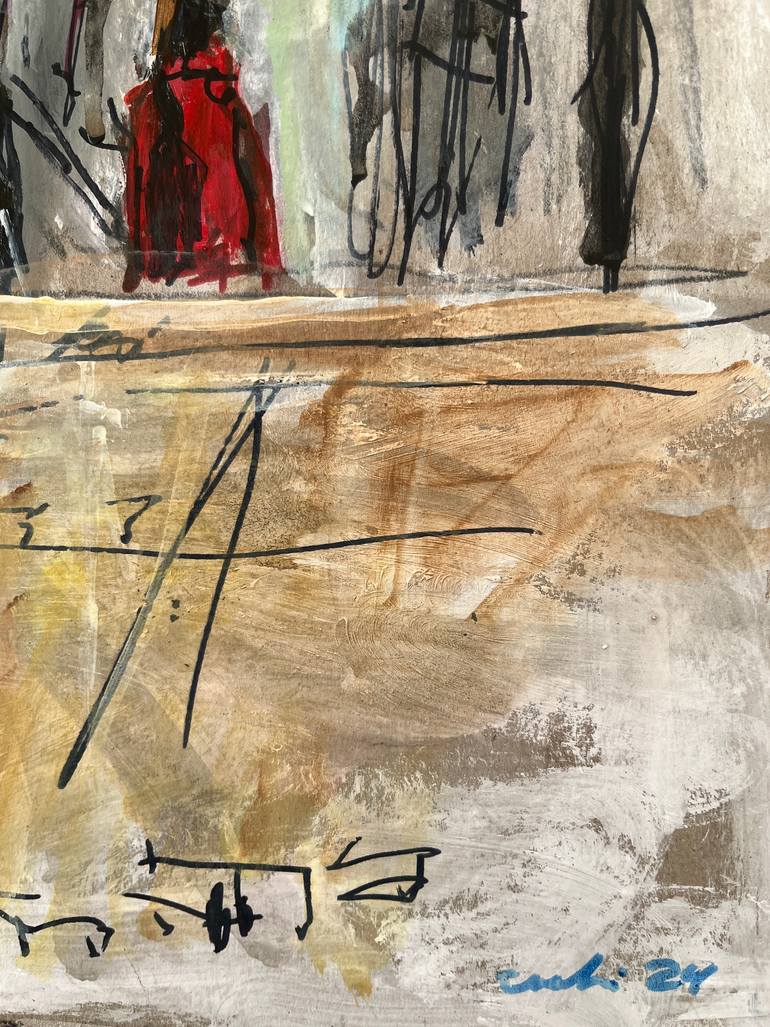 Original Expressionism Cities Painting by Peter Crestani