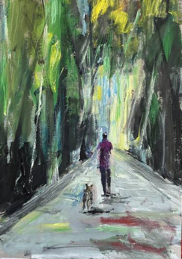 Original Impressionism Dogs Paintings by Peter Crestani