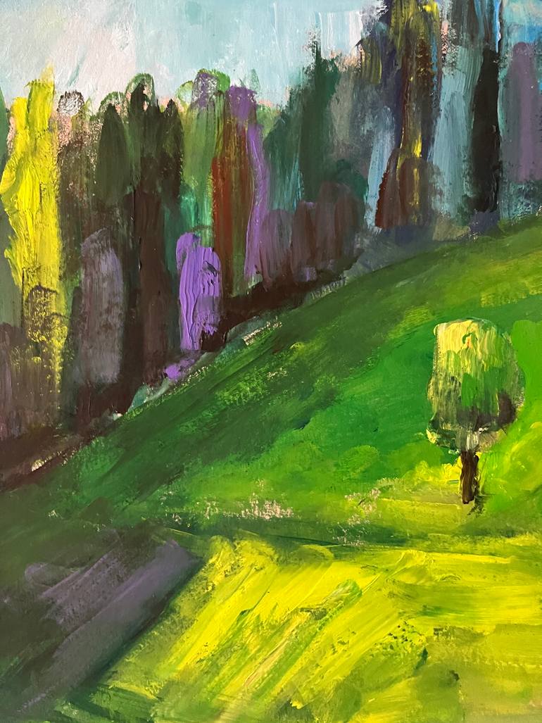 Original Expressionism Landscape Painting by Peter Crestani