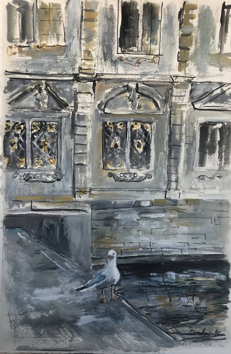 Original Figurative Cities Paintings by Peter Crestani