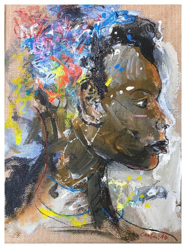 Original Expressionism Portrait Paintings by Peter Crestani