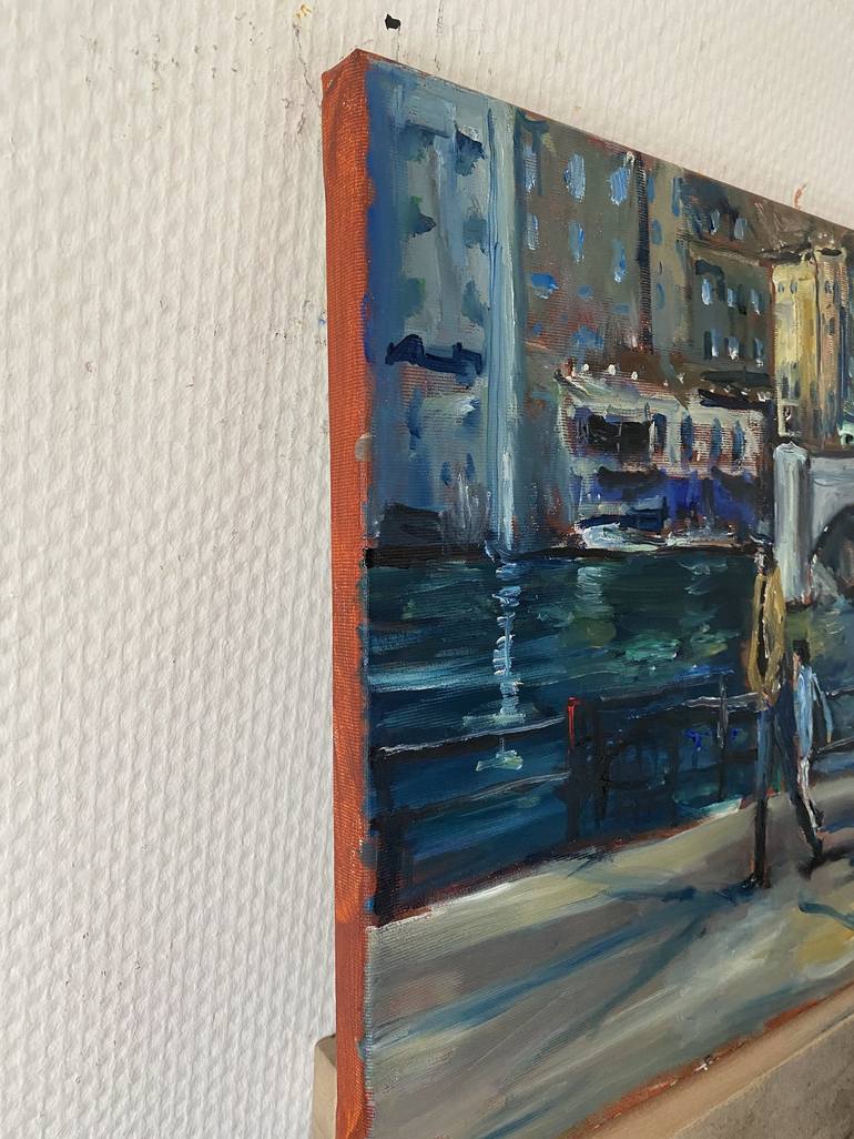 Original Figurative Cities Painting by Peter Crestani