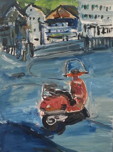 Original Bike Paintings by Peter Crestani