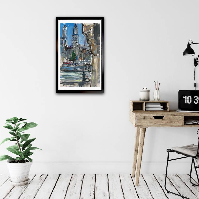Original Cities Painting by Peter Crestani