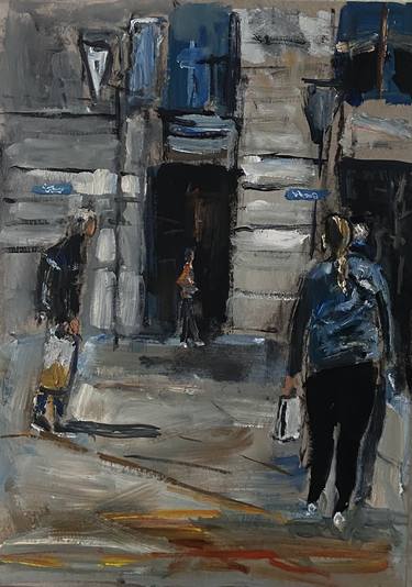 Original Figurative Cities Paintings by Peter Crestani