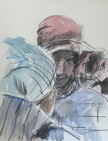 Print of Figurative People Drawings by Peter Crestani
