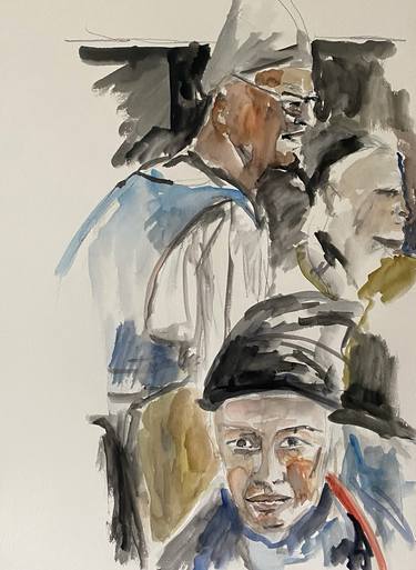 Print of Figurative People Paintings by Peter Crestani