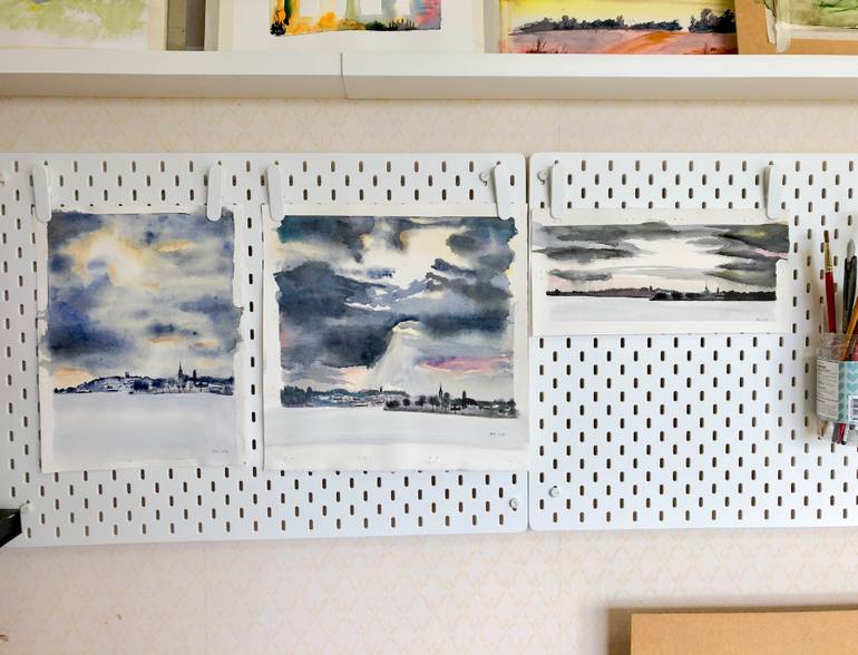 Original Figurative Landscape Painting by Mirjam Palosaari Eladhari