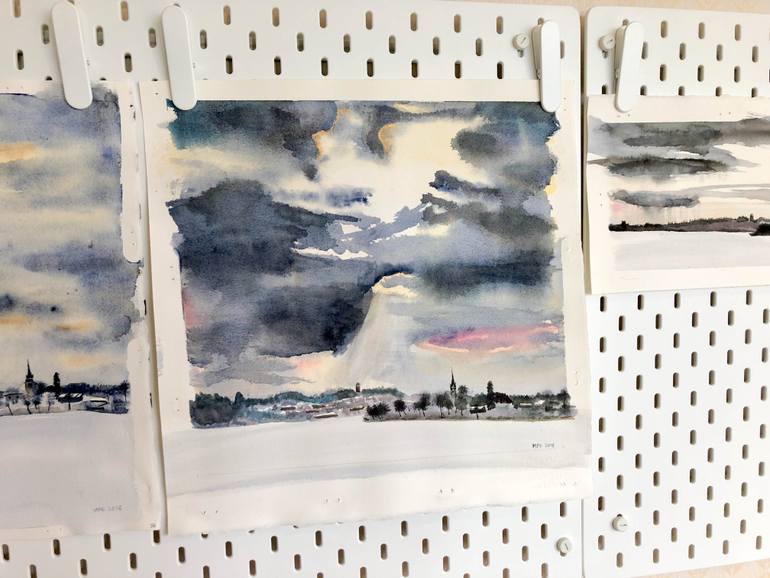 Original Figurative Landscape Painting by Mirjam Palosaari Eladhari