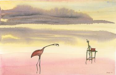 Print of Surrealism Seascape Paintings by Mirjam Palosaari Eladhari