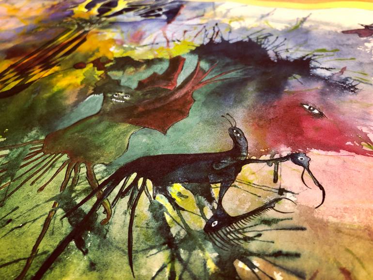 Original Abstract Painting by Mirjam Palosaari Eladhari