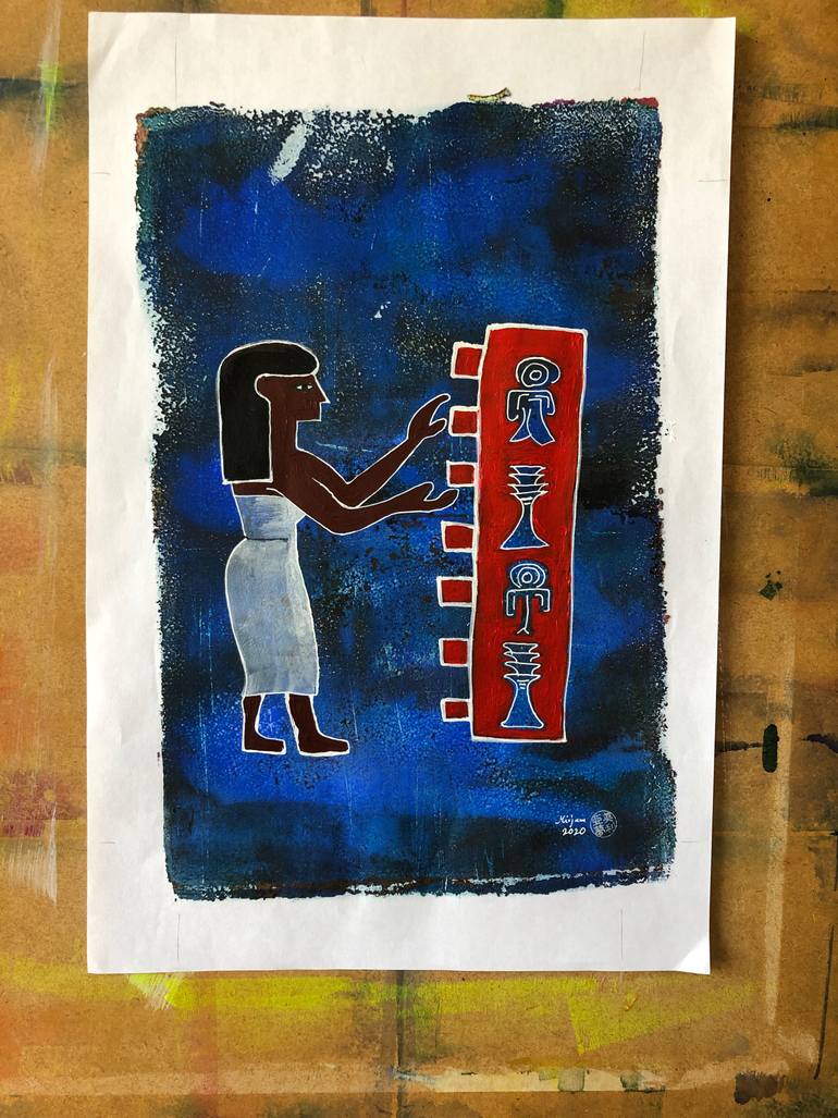 Original Fine Art Women Painting by Mirjam Palosaari Eladhari