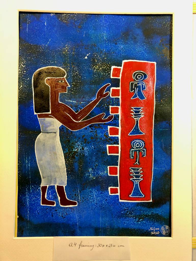 Original Fine Art Women Painting by Mirjam Palosaari Eladhari
