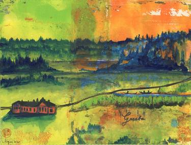 Print of Landscape Paintings by Mirjam Palosaari Eladhari