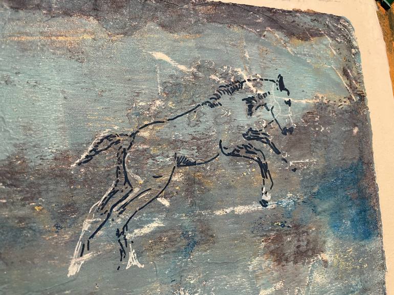 Original Conceptual Horse Painting by Mirjam Palosaari Eladhari