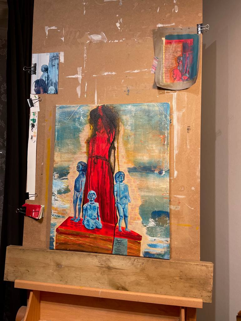 Original Figurative Politics Painting by Mirjam Palosaari Eladhari