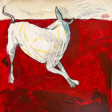 Original Figurative Dogs Paintings by Lorant Agoston