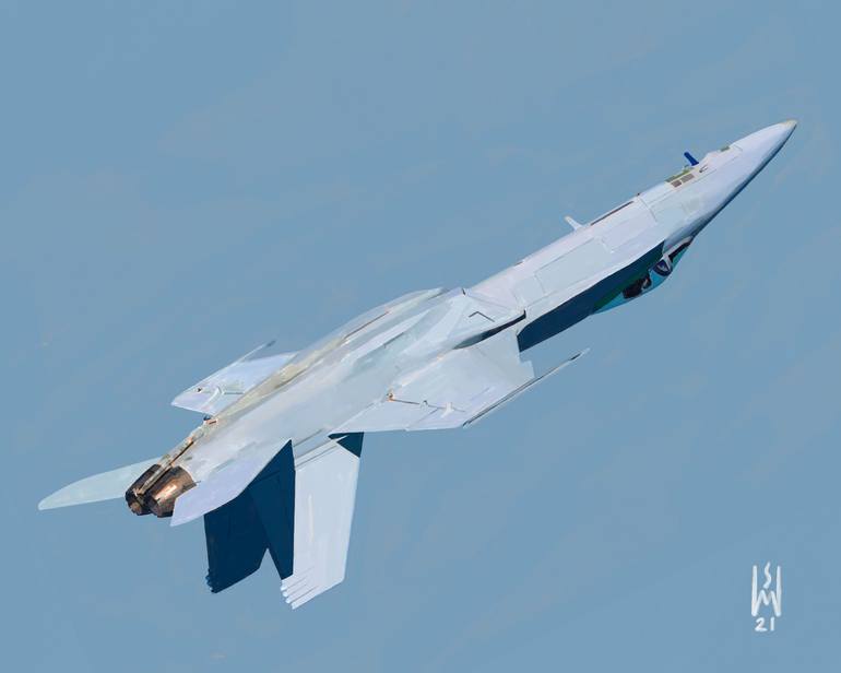 F-18: Inverted gradient No. 5 Painting by Hans Mayta | Saatchi Art