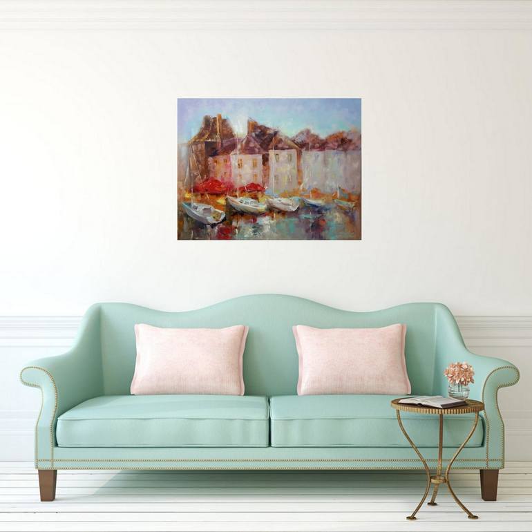 Original Impressionism Architecture Painting by Kseniya Kovalenko