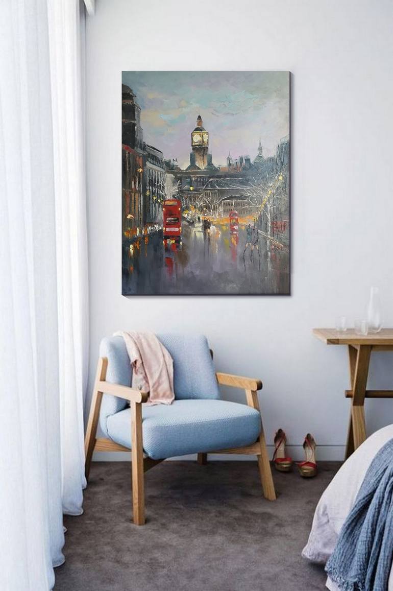 Original Impressionism Architecture Painting by Kseniya Kovalenko