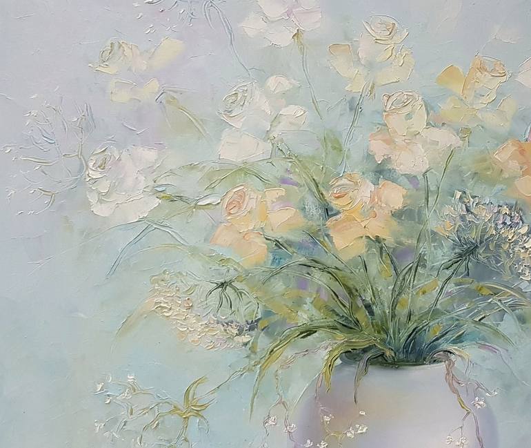 Original Impressionism Floral Painting by Kseniya Kovalenko