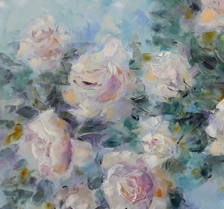 Original Impressionism Floral Painting by Kseniya Kovalenko