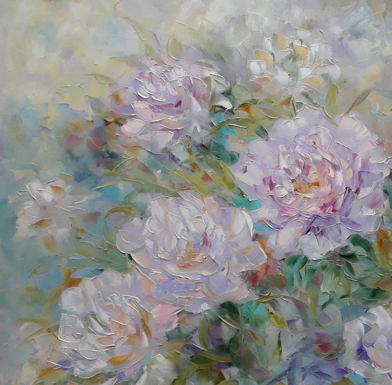 Original Impressionism Floral Painting by Kseniya Kovalenko