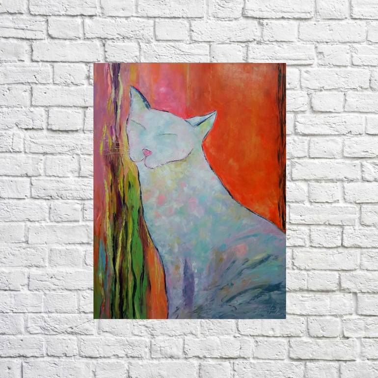 Original Abstract Animal Painting by Kseniya Kovalenko