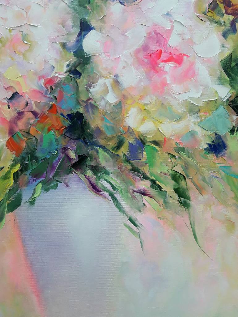 Original Abstract Floral Painting by Kseniya Kovalenko