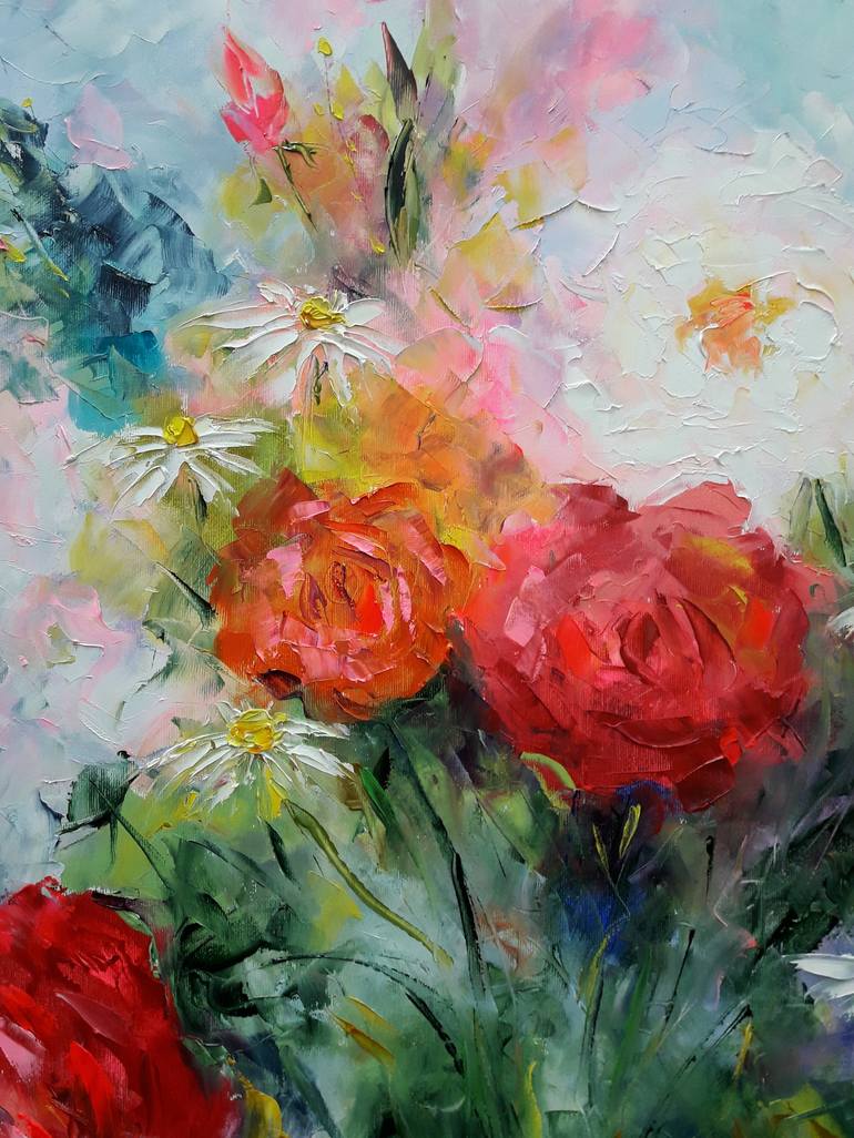 Original Floral Painting by Kseniya Kovalenko