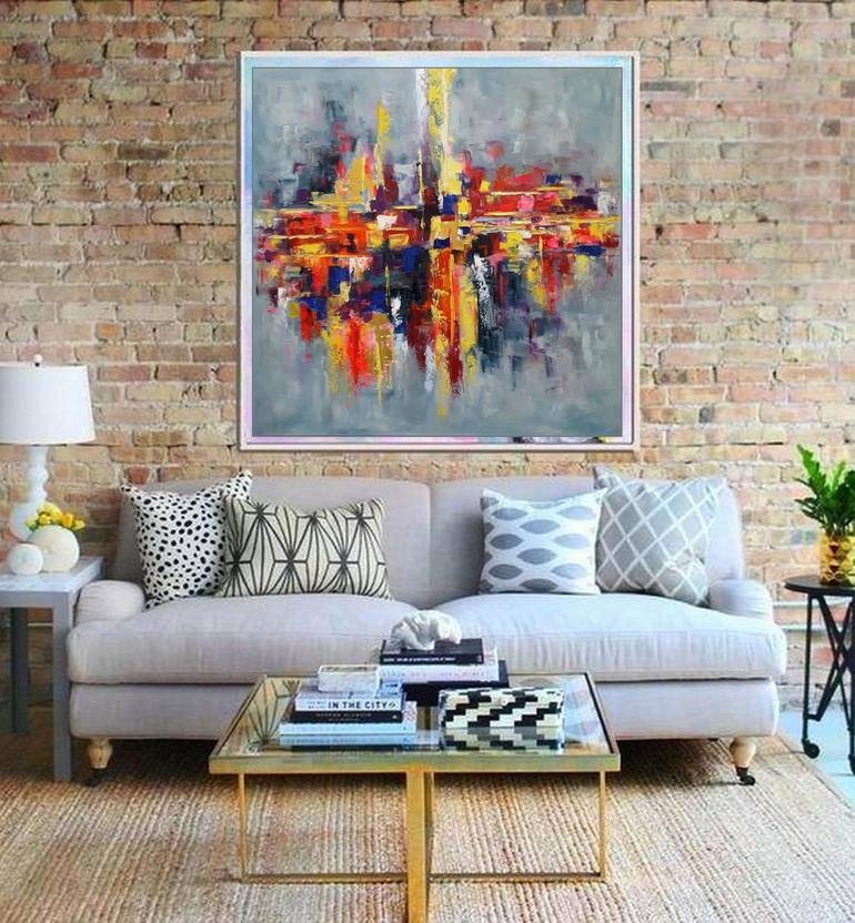 Original Abstract Expressionism Abstract Painting by Kseniya Kovalenko