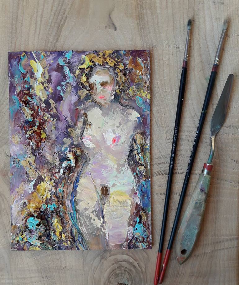 Original Abstract Nude Painting by Kseniya Kovalenko