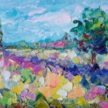 Enjoy a Highlight, Flower Painting, Landscape Oil Impasto, Original Art Modern, Decor Home, Painting Gift painting by Kseniya Kovalenko by Kseniya Kovalenko
