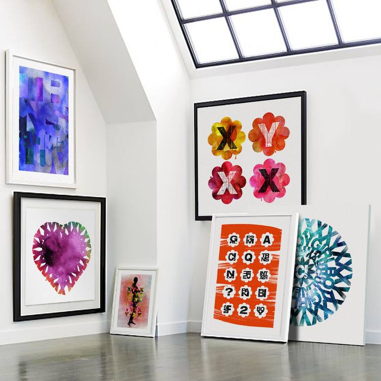 Original Abstract Love Printmaking by Gender Pop