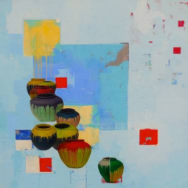 Original Abstract Still Life Collage by Christina Penrose