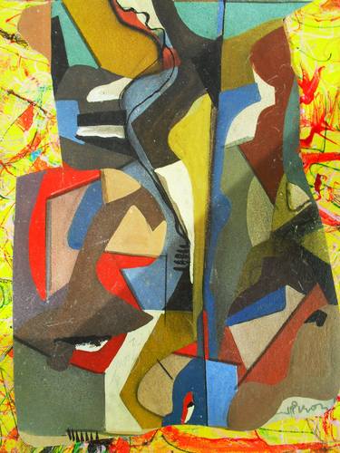 Original Abstract Painting by Jacques Pinon