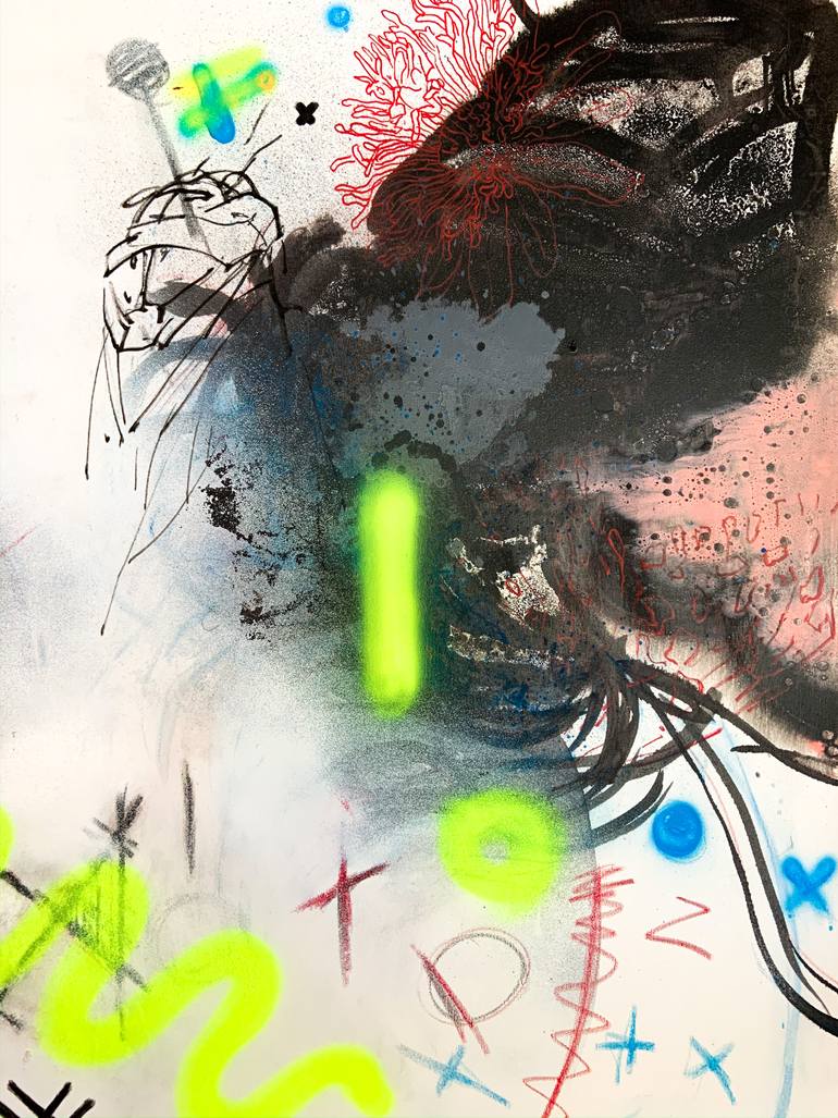 Original Conceptual Abstract Painting by Mira Bachkur