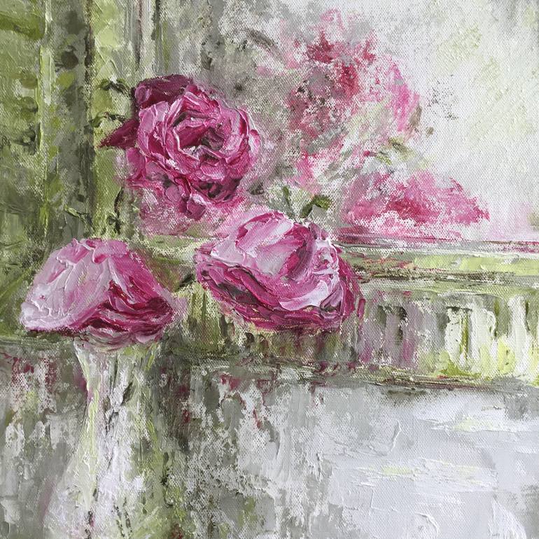 Original Impressionism Floral Painting by Rebecca Pells