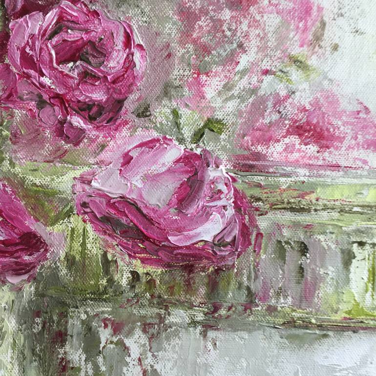 Original Impressionism Floral Painting by Rebecca Pells